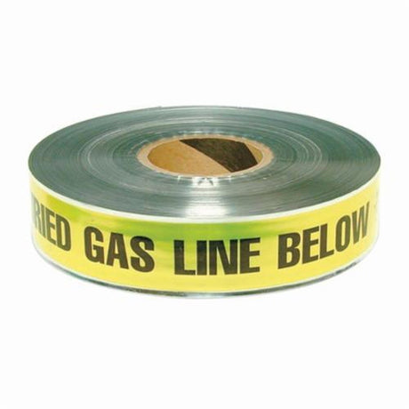 CH Hanson 16517 Non-Detectable Yellow Gas Line Warning Tape 1000 ft x 3" x 4 mil (1 Roll)