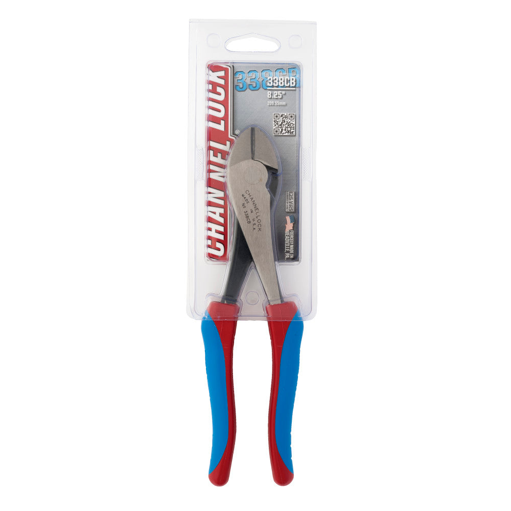 Channellock 338CB 8.25" HL Diag Cutting Plier, XLT Lap, Code Blue - 2