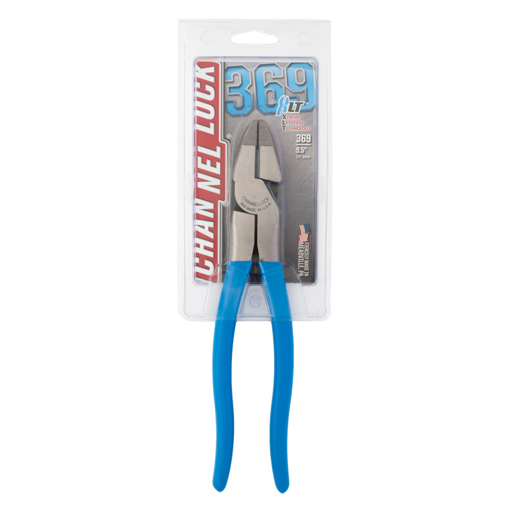 Channellock 369 9.5" HL Linemens Plier, XLT, Round Nose - 3