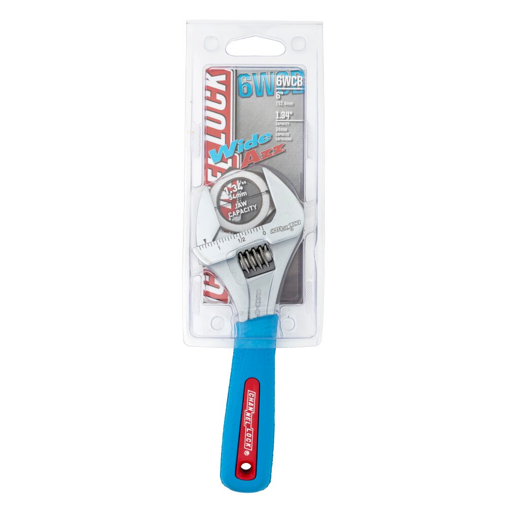 Channellock 6WCB 6"  Adj Wrench, Wide Azz, Chrome, Code Blue - 3