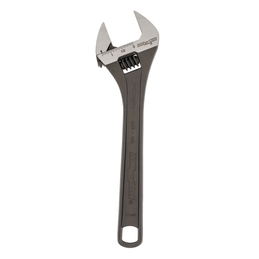 Channellock 810NW 10" Adj Wrench, Wide, Black Phosphate