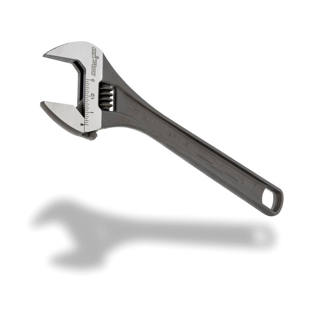 Channellock 810NW 10" Adj Wrench, Wide, Black Phosphate - 2