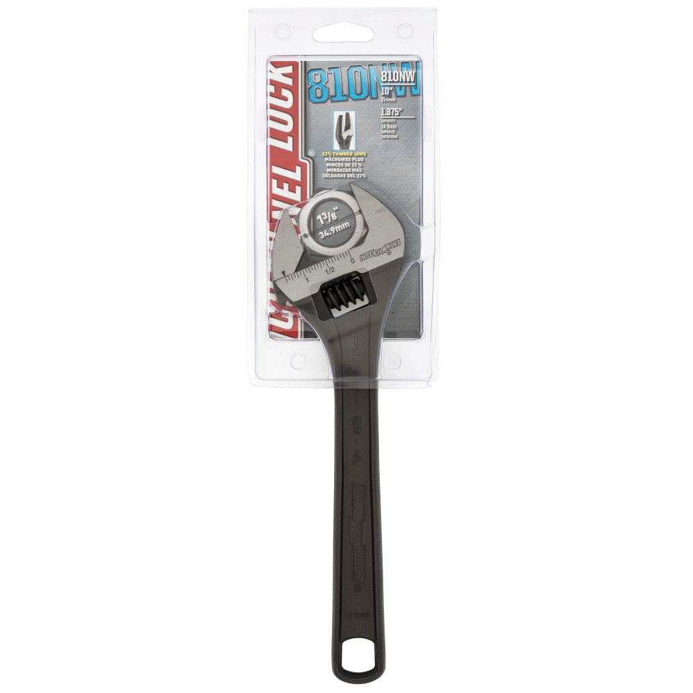 Channellock 810NW 10" Adj Wrench, Wide, Black Phosphate - 3