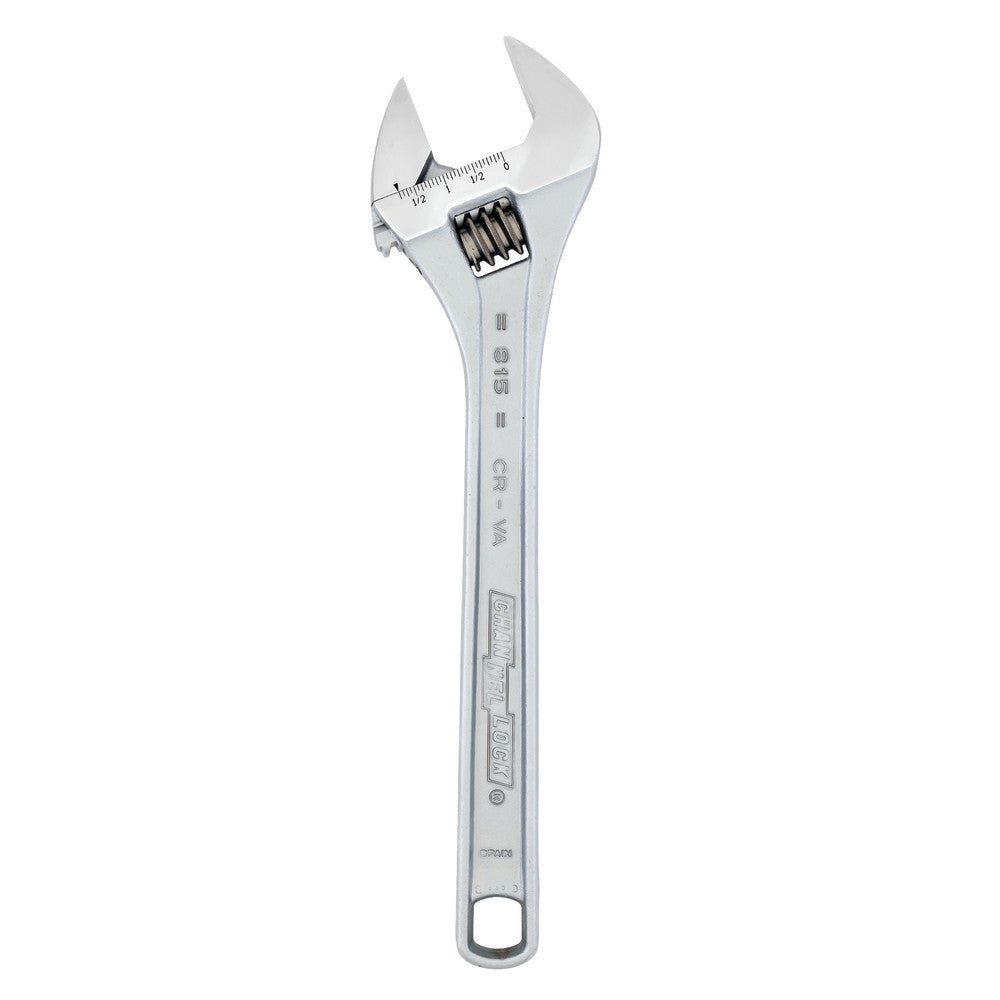 Channellock 815 15" Adj Wrench, Chrome