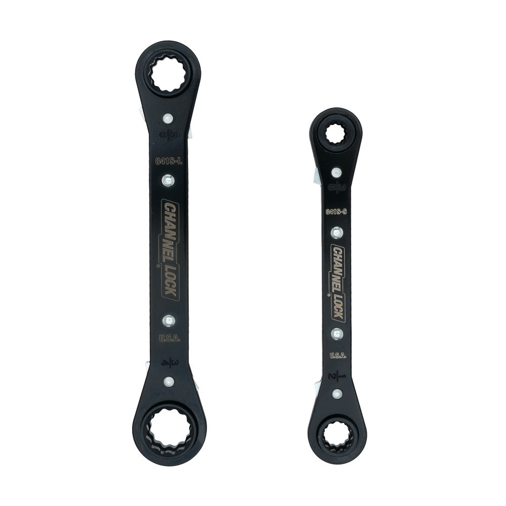 Channellock 841S 2pc Ratcheting Wrench Set, 8 SAE Sizes