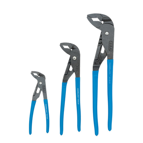 Channellock GLS-3 3pc GripLock Plier Set, 6.5", 9.5", 12.5" T&G