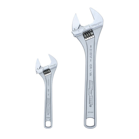Channellock WS-2 2pc Adj Wrench Set, 6", 10" Chrome