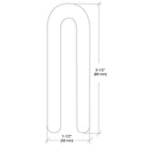 CR Laurence PHS14 1/4 in. x 3-1/2 in. Plastic Horseshoe Shims Black for Leveling Windows and Doors (Each) - 2
