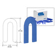 CR Laurence PHS6 1/16" x 2" Plastic Horseshoe Shim, Blue