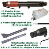 Trelawny CS Unitec 121.2099 2B Needle Scaler |Inline Grip | 19 Needle | Professional Grade | Air Power - 2