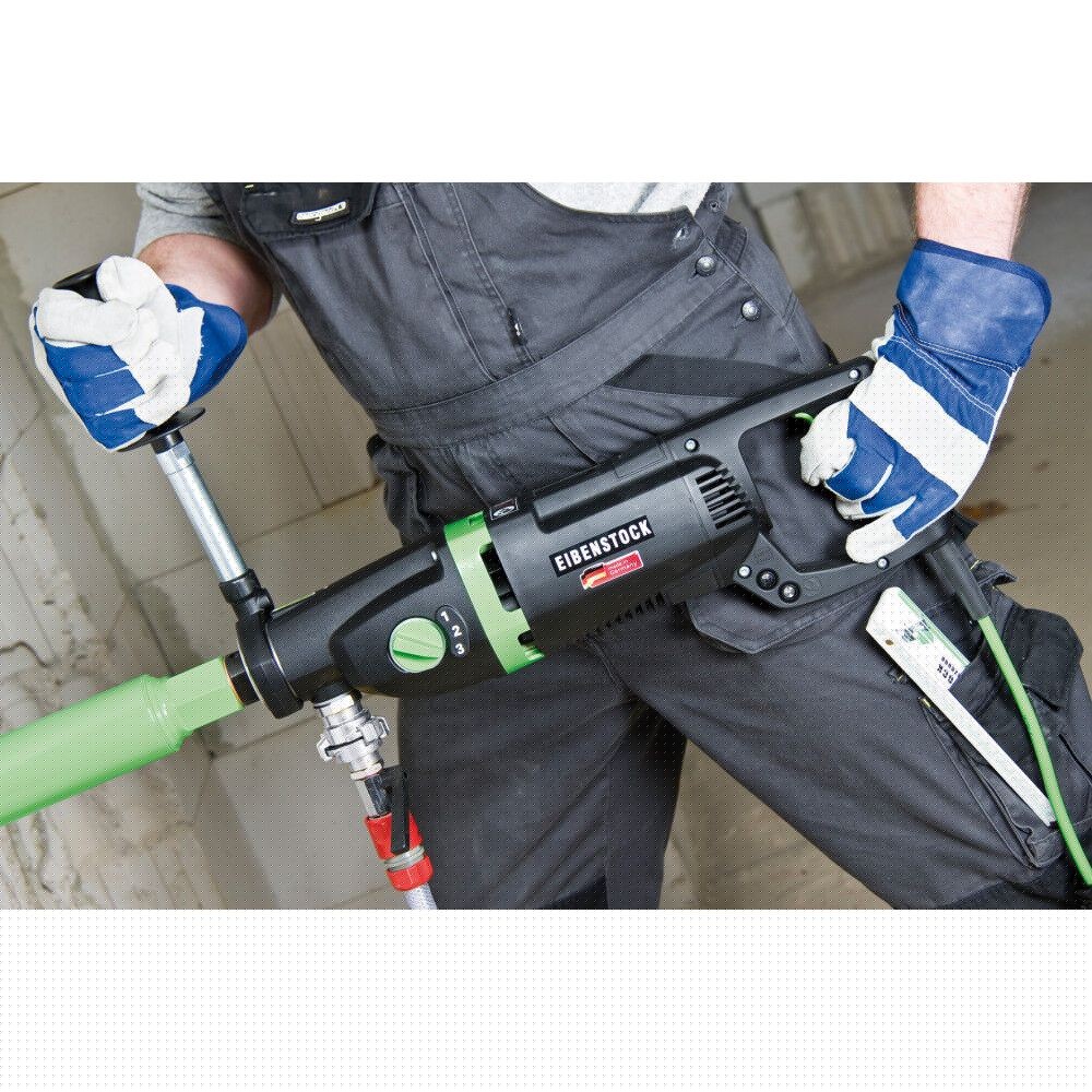 Eibenstock CS Unitec ETN 162/3 PSV Hand Held Wet/Dry Diamond Core Drill for Concrete w/ Anchor/Vacuum Stand and Pump Kit| 6-3/8" Capacity in Reinforced Concrete/8" in Brick/Block | 3-Speed | MADE IN GERMANY 120V - 9