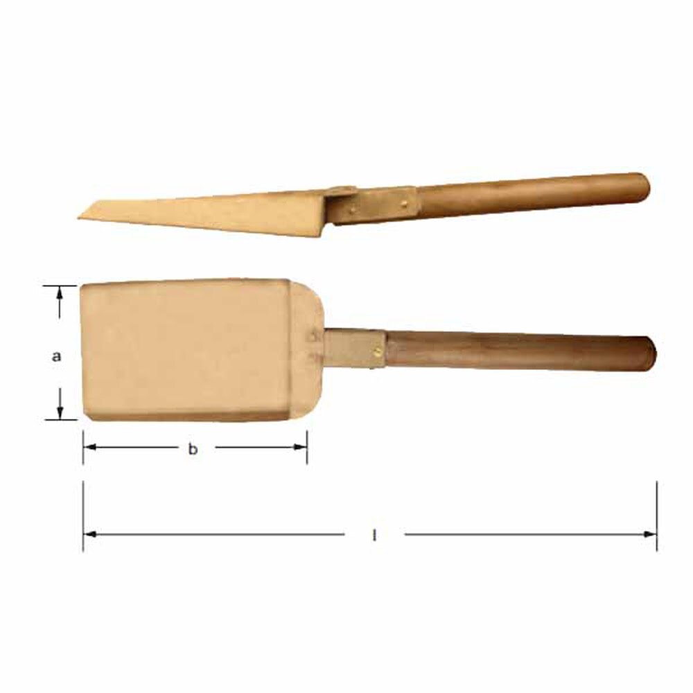 Carltsoe Safety CS Unitec Ex1004-120B Copper Beryllium Non-Sparking, Non-Magnetic, Corrosion Resistant Dust Pan (1004U-120B) - 2