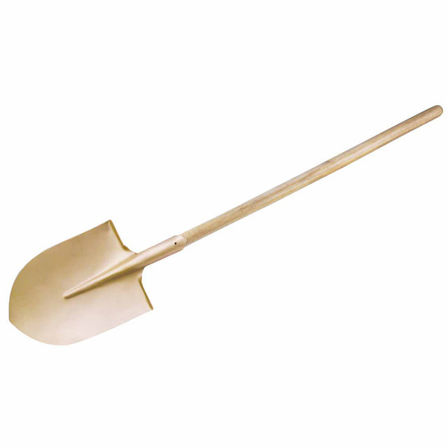 CS Unitec Ex1006-280A Aluminum Bronze Non-Sparking, Low-Magnetism, Corrosion Resistant Round Point Shovel with Nupla Handle