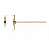 CS Unitec Ex1008-420A Aluminum Bronze Non-Sparking, Low-Magnetism, Corrosion Resistant 16-3/4" Railroad/Clay Pick - 2