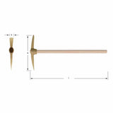 Carltsoe Safety CS Unitec Ex1008-640B Copper Beryllium Non-Sparking, Non-Magnetic, Corrosion Resistant 25-9/16" Railroad/Clay Pick (1008U-640B) - 2