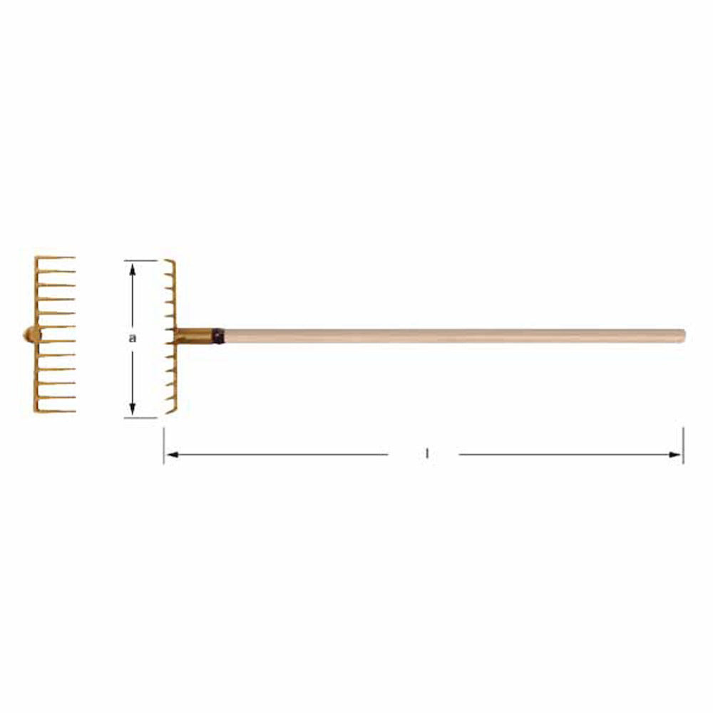 CS Unitec Ex1009-300A Aluminum Bronze Non-Sparking, Low-Magnetism, Corrosion Resistant Rake - 2