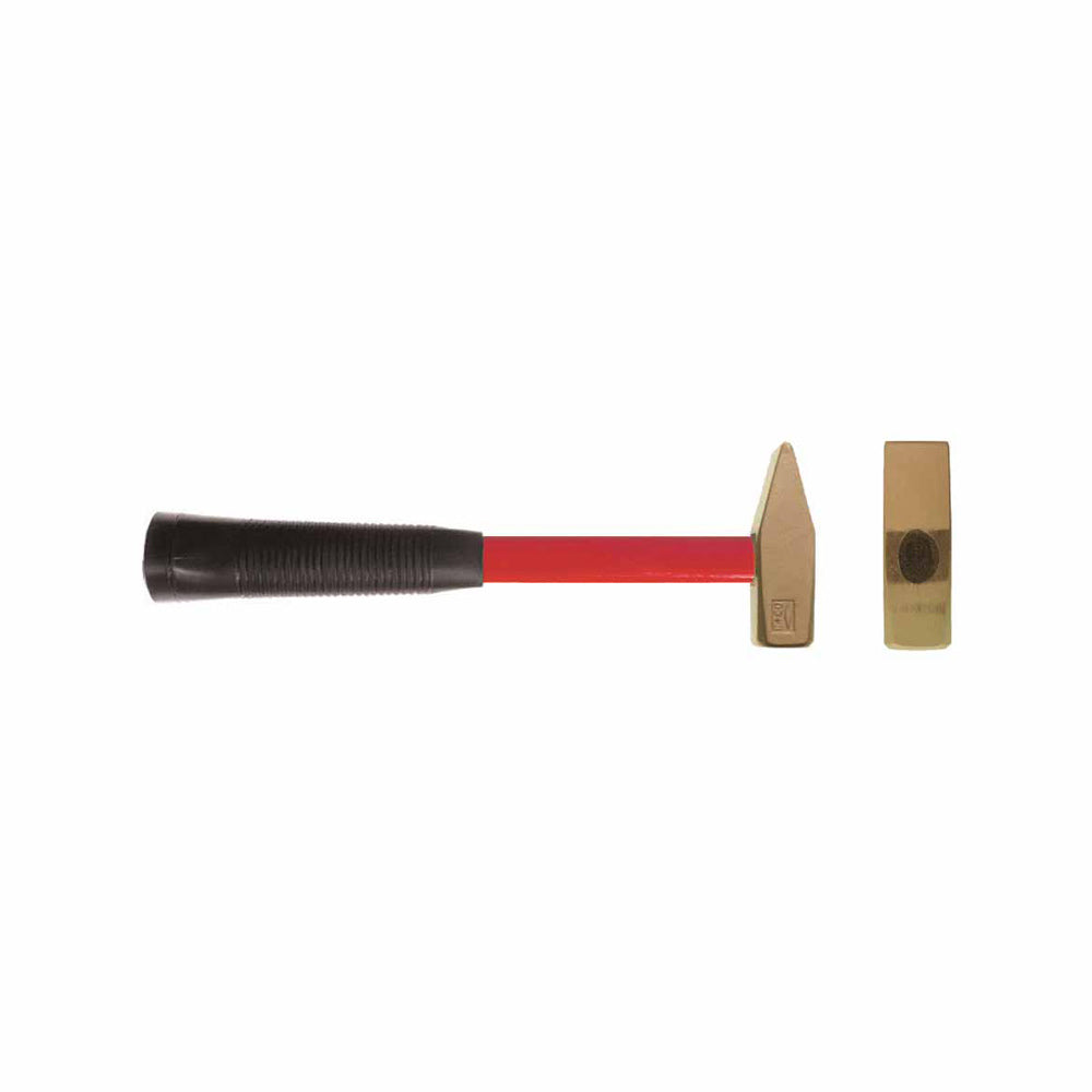 CS Unitec Ex1041-0100B Copper Beryllium Non-Sparking, Non-Magnetic, Corrosion Resistant Cross Peen Engineers' / Blacksmiths' Hammer 0.22 Lbs (0.10 Kg)