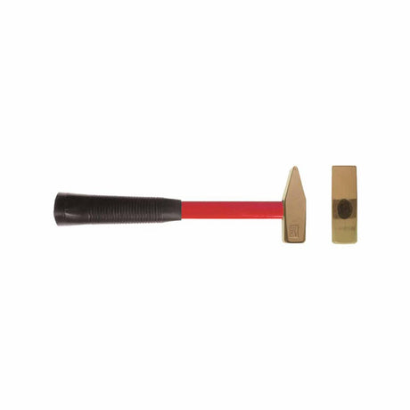 Carltsoe Safety CS Unitec Ex1041-2000B Copper Beryllium Non-Sparking, Non-Magnetic, Corrosion Resistant Cross Peen Engineers' / Blacksmiths' Hammer 4.41 Lbs (2 Kg)