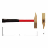 Carltsoe Safety CS Unitec Ex106U-0100A Aluminum Bronze Non-Sparking, Low-Magnetism, Corrosion Resistant Scaling Hammer 1 Lbs (0.46 Kg) (106UU-0100A) - 2