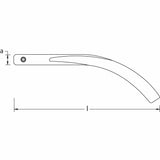 CS Unitec Ex1101BH-20B Copper Beryllium Non-Sparking, Non-Magnetic, Corrosion Resistant Banana Wedge with Lanyard Hole - 2