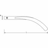 Carltsoe Safety CS Unitec Ex1101BH-20B Copper Beryllium Non-Sparking, Non-Magnetic, Corrosion Resistant Banana Wedge with Lanyard Hole - 2