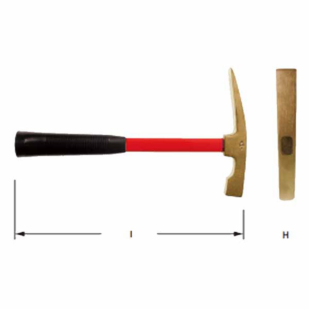 Carltsoe Safety CS Unitec Ex112U-0150A Aluminum Bronze Non-Sparking, Low-Magnetism, Corrosion Resistant Club Hammer 1.50 lbs (0.68 kg) (112UU-0150A) - 2