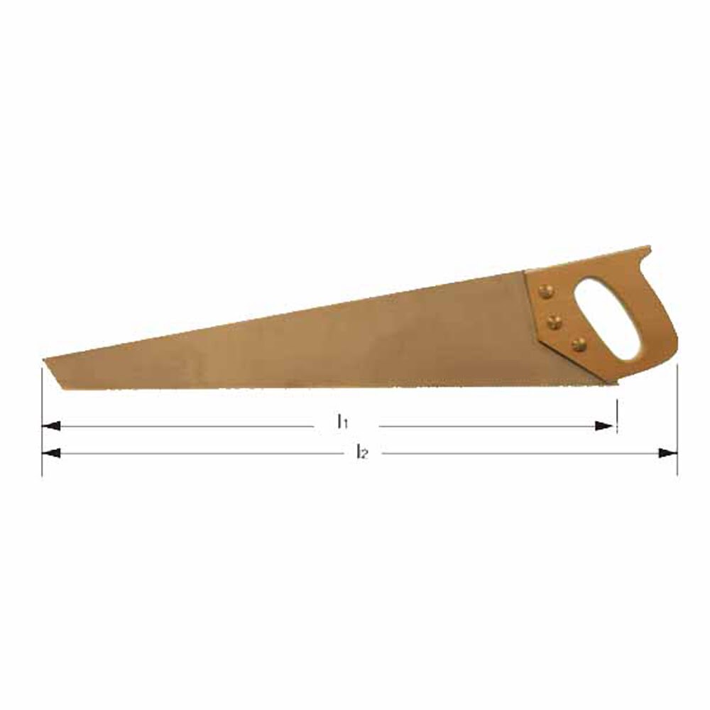 Carltsoe Safety CS Unitec Ex119-600B Copper Beryllium Non-Sparking, Non-Magnetic, Corrosion Resistant 24" Hand Saw (119U-600B) - 2