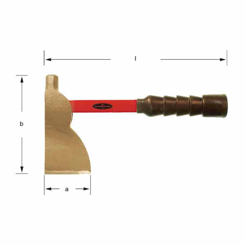 Carltsoe Safety CS Unitec Ex1202-85A Aluminum Bronze Non-Sparking, Low-Magnetism, Corrosion Resistant Hatchet (1202U-85A) - 2