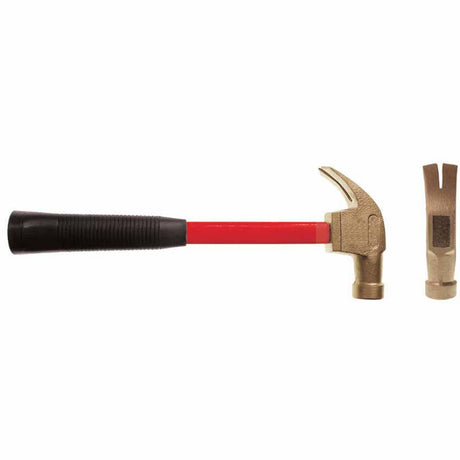 Carltsoe Safety CS Unitec Ex122U-0075A Aluminum Bronze Non-Sparking, Low-Magnetism, Corrosion Resistant Claw Hammer 0.75 lbs (0.34 Kg) (122UU-0075A)