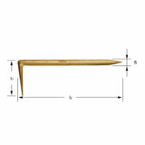 CS Unitec Ex1302-300A Aluminum Bronze Non-Sparking, Low-Magnetism, Corrosion Resistant 5/8" Angle Tracing Point - 2