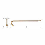 CS Unitec Ex1303-600A Aluminum Bronze Non-Sparking, Low-Magnetism, Corrosion Resistant Crow Bar 1-1/8" (28 mm) - 2