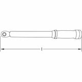 CS Unitec Ex1401NM-B Copper Beryllium Non-Sparking, Non-Magnetic, Corrosion Resistant Torque Wrench 20-1/2" (521 mm) - 2