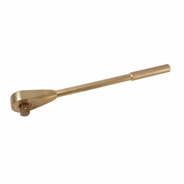 CS Unitec Ex1501S-A-A Aluminum Bronze Non-Sparking, Low-Magnetism, Corrosion Resistant Ratchet Wrench 3/8" Drive 6" (105 mm) Handle Length