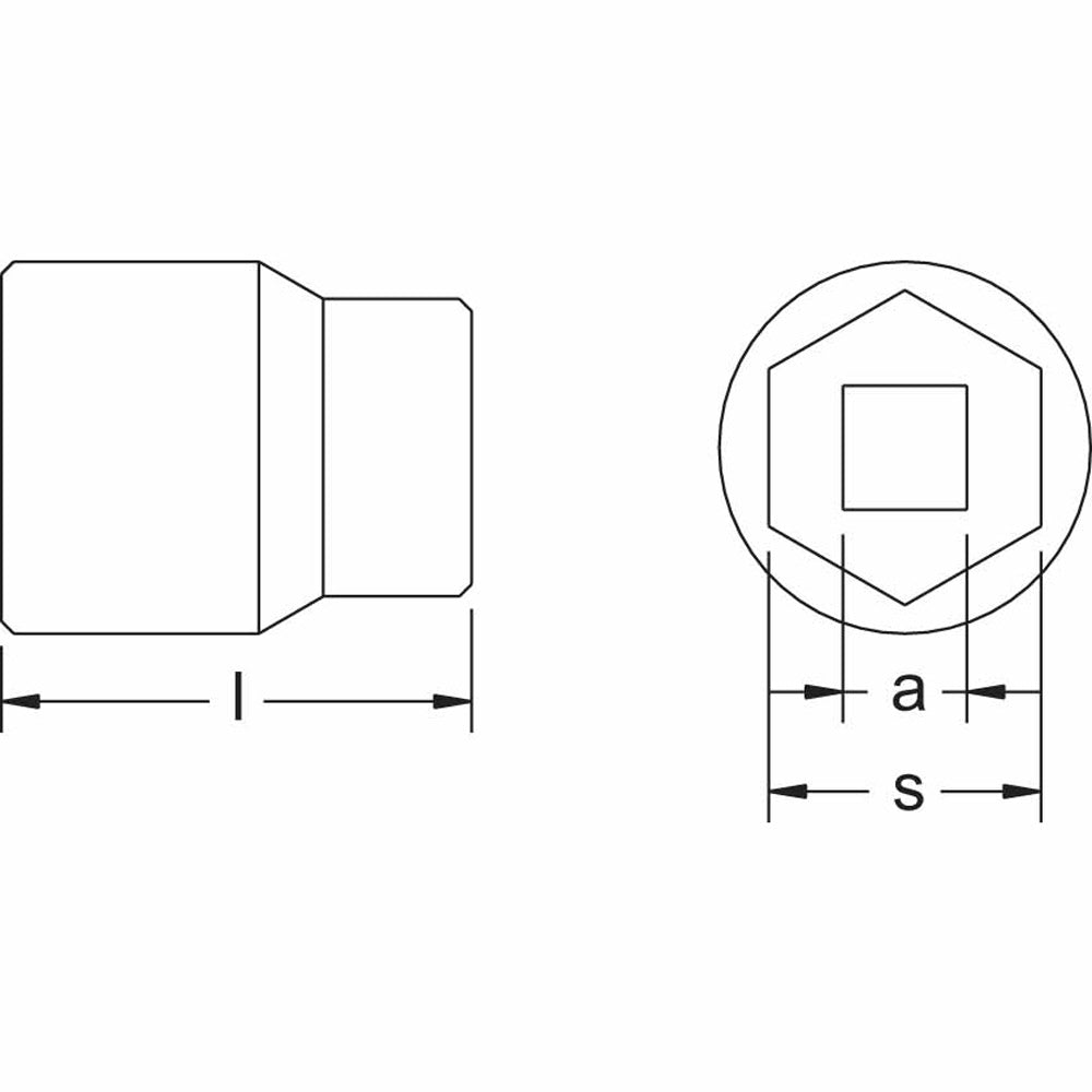 CS Unitec Ex1503AA-010UA Aluminum Bronze Non-Sparking, Low-Magnetism, Corrosion Resistant Regular Socket 3/16"x 1/4" Drive x 7/8" Depth - 2