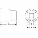 CS Unitec Ex1503AA-010UA Aluminum Bronze Non-Sparking, Low-Magnetism, Corrosion Resistant Regular Socket 3/16"x 1/4" Drive x 7/8" Depth - 2