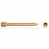 Carltsoe Safety CS Unitec Ex1504D-250B Copper Beryllium Non-Sparking, Non-Magnetic, Corrosion Resistant Extension Bar 10" (250 mm) x 1" Drive (1504DU-250B) - 2