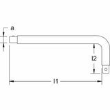 CS Unitec Ex1508A-B Copper Beryllium Non-Sparking, Non-Magnetic, Corrosion Resistant Offset Grip Handle Socket Wrench 3/8" Drive - 2