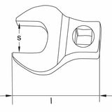 Carltsoe Safety CS Unitec Ex1514B-055UA Aluminum Bronze Non-Sparking, Low-Magnetism, Corrosion Resistant Crowfoot Wrench 7/8" (1514BU-055UA) - 2