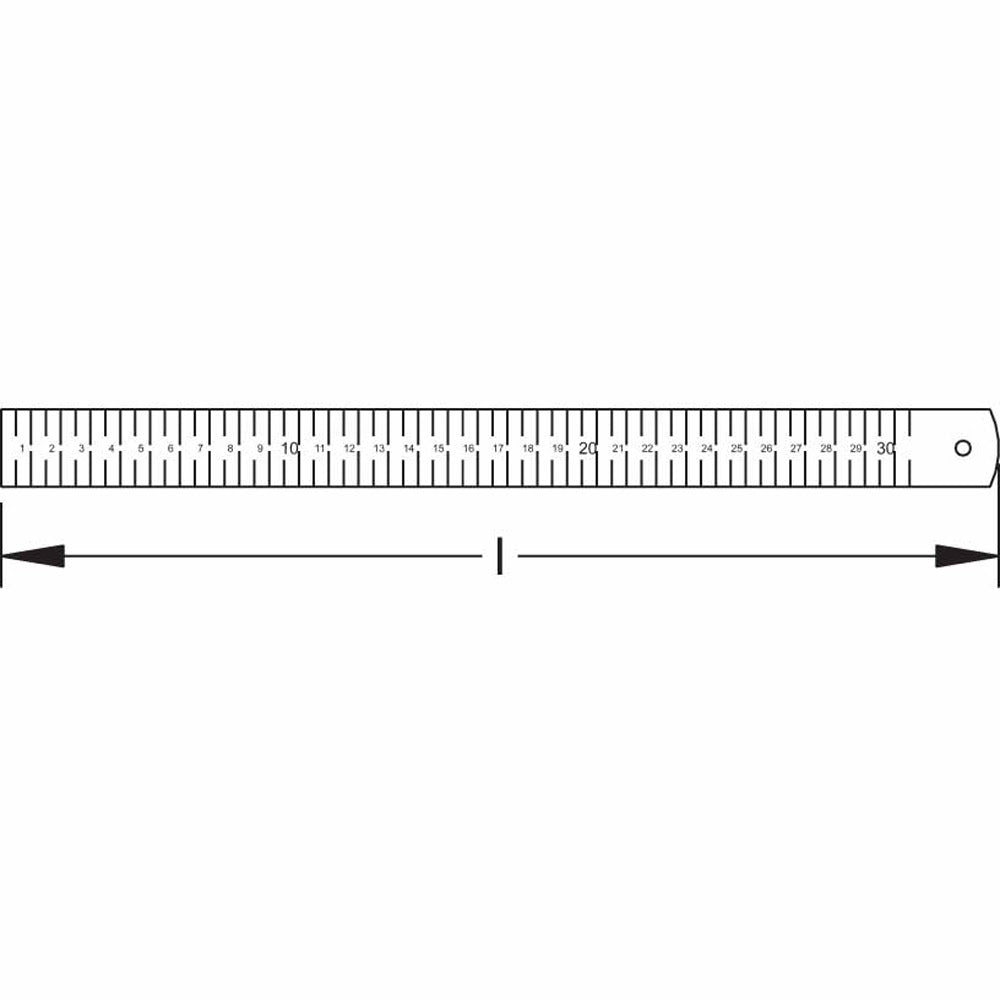 CS Unitec Ex1601-300B Copper Beryllium Non-Sparking, Non-Magnetic, Corrosion Resistant 12" Ruler - 2