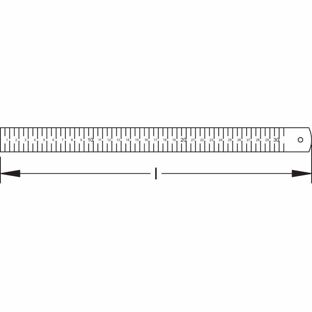 Carltsoe Safety CS Unitec Ex1601-300B Copper Beryllium Non-Sparking, Non-Magnetic, Corrosion Resistant 12" Ruler - 2