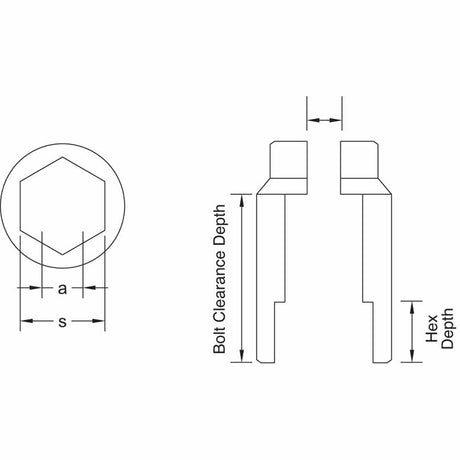 CS Unitec Ex1830-070UB Copper Beryllium Non-Sparking, Non-Magnetic, Corrosion Resistant Deep Impact Socket 1-1/16" x 1/2" Drive x 3,35" Depth