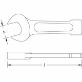 CS Unitec Ex200-165UA Aluminum Bronze Non-Sparking, Low-Magnetism, Corrosion Resistant Striking Wrench, Open End 2-13/16" - 3