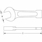 Carltsoe Safety CS Unitec Ex200-180UB Copper Beryllium Non-Sparking, Non-Magnetic, Corrosion Resistant Striking Wrench, Open End 3-1/8" (200U-180UB) - 3