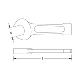 CS Unitec Ex200-36B Copper Beryllium Non-Sparking, Non-Magnetic, Corrosion Resistant Striking Wrench, Open End 36 mm - 3
