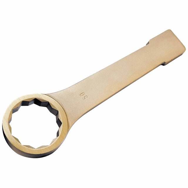 Carltsoe Safety CS Unitec Ex201-090UA Aluminum Bronze Non-Sparking, Low-Magnetism, Corrosion Resistant 12 Point Single Box End Wrench  1-3/8" (201U-090UA)