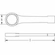 Carltsoe Safety CS Unitec Ex201-26A Aluminum Bronze Non-Sparking, Low-Magnetism, Corrosion Resistant 12 Point Single Box End Wrench  26 mm (201U-26A) - 2