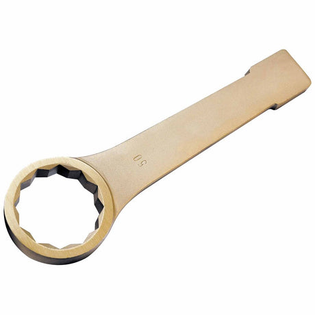 Carltsoe Safety CS Unitec Ex201-60A Aluminum Bronze Non-Sparking, Low-Magnetism, Corrosion Resistant 12 Point Single Box End Wrench  60 mm (201U-60A)