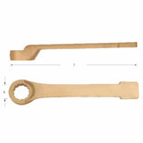 Carltsoe Safety CS Unitec Ex201F-028UB Copper Beryllium Non-Sparking, Non-Magnetic, Corrosion Resistant Striking Box Wrench, 12-Point, Offset 1-3/4" (201FU-028UB) - 2