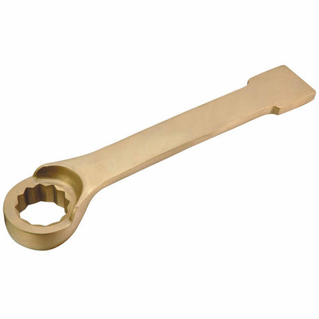 Carltsoe Safety CS Unitec Ex201F-27A Aluminum Bronze Non-Sparking, Low-Magnetism, Corrosion Resistant Striking Box Wrench, 12-Point, Offset 27 mm