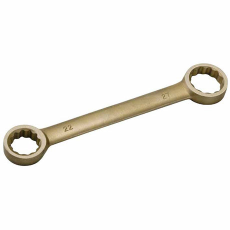 Carltsoe Safety CS Unitec Ex202-9-11B Copper Beryllium Non-Sparking, Non-Magnetic, Corrosion Resistant 12 Point Straight Type Double Box End Wrench 9mm x 11mm (202U-9-11B)
